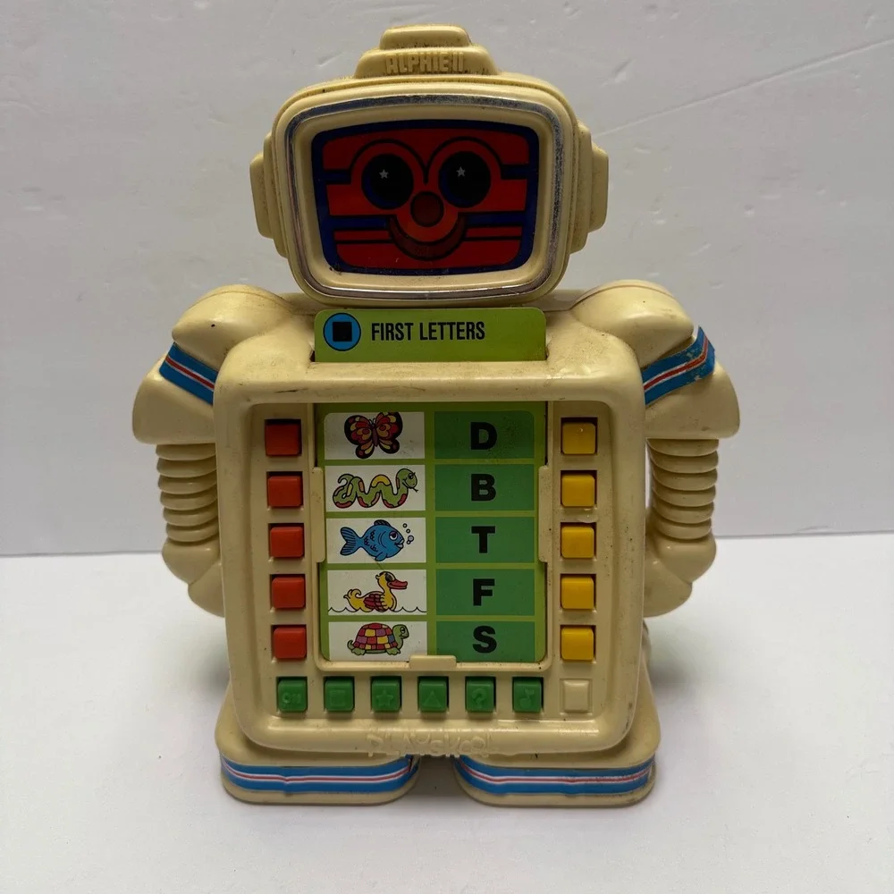 Vtg Playskool Alphie II Robot Toy Kids Vintage 1980s Educational Learning